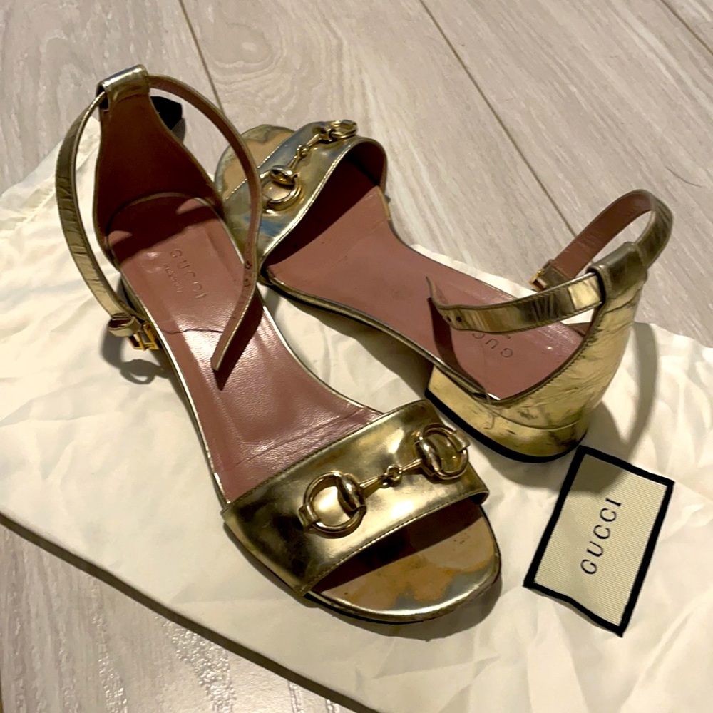 GUCCI sandals -gold